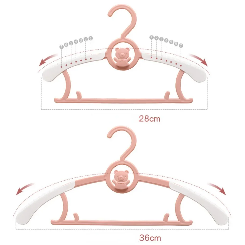 5pcs Adjustable Clothes Hanger Foldable Retractable Wardrobe Hanger Baby/Kids Drying Rack Clothes Organizer Space Save