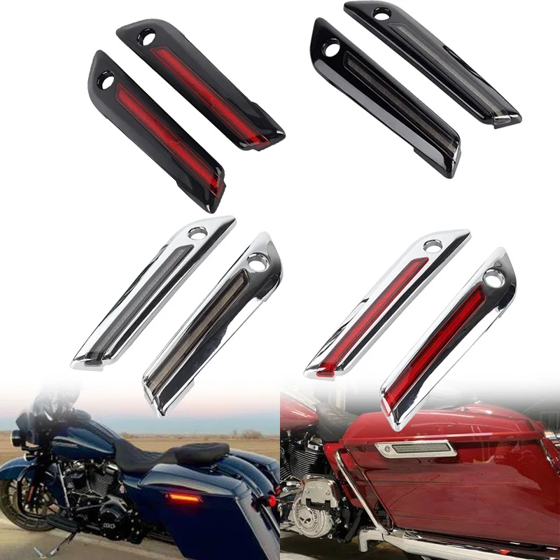 

Rear Saddlebag Latch LED Indicator Lights For Harley Touring 2014-2024 Road King Street Glide Motorcycle Saddle Side Signal Lamp