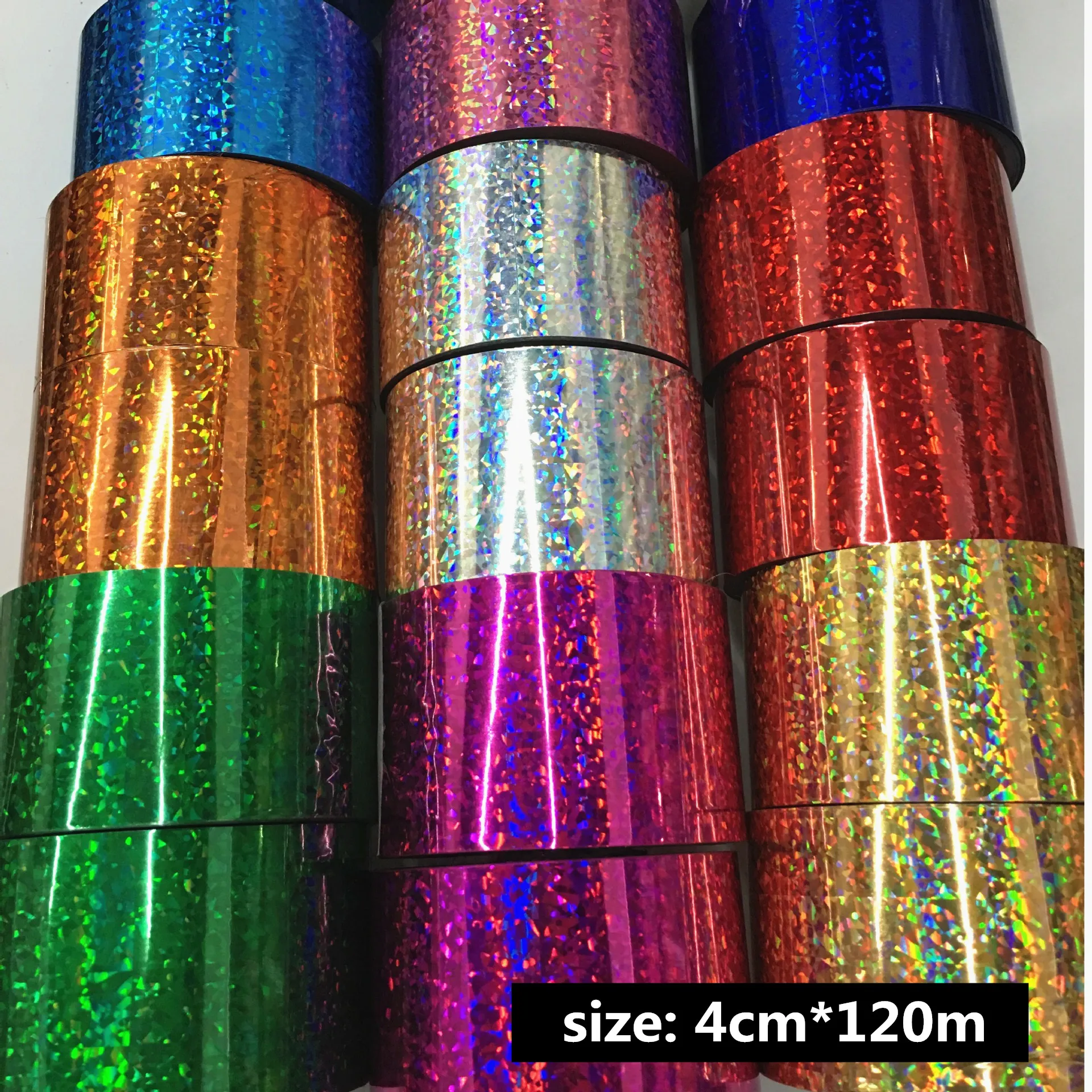 120m/Roll Laser Nail Foils for Holographic Transfer Paper Mirror Effect Manicure Chameleon Set Metal Wraps DIY Nail Decorations