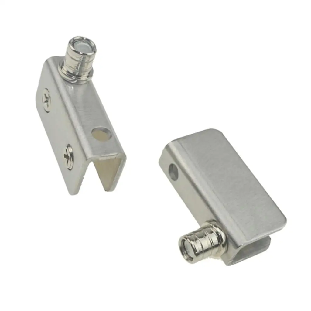 Showcase Glass Clamp Hinge Stainless Steel Fixer for Cabinet Shelf Door Suitable