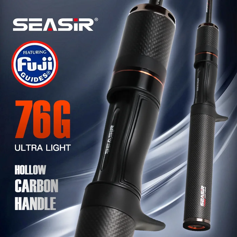 Seasir Black Arrow Spining Baitcasting Fishing Rod Carbon Fiber FUJI O 1.5-1.8m BFS Lure Weight 0.8-10g UL Ultralight Micro Fish