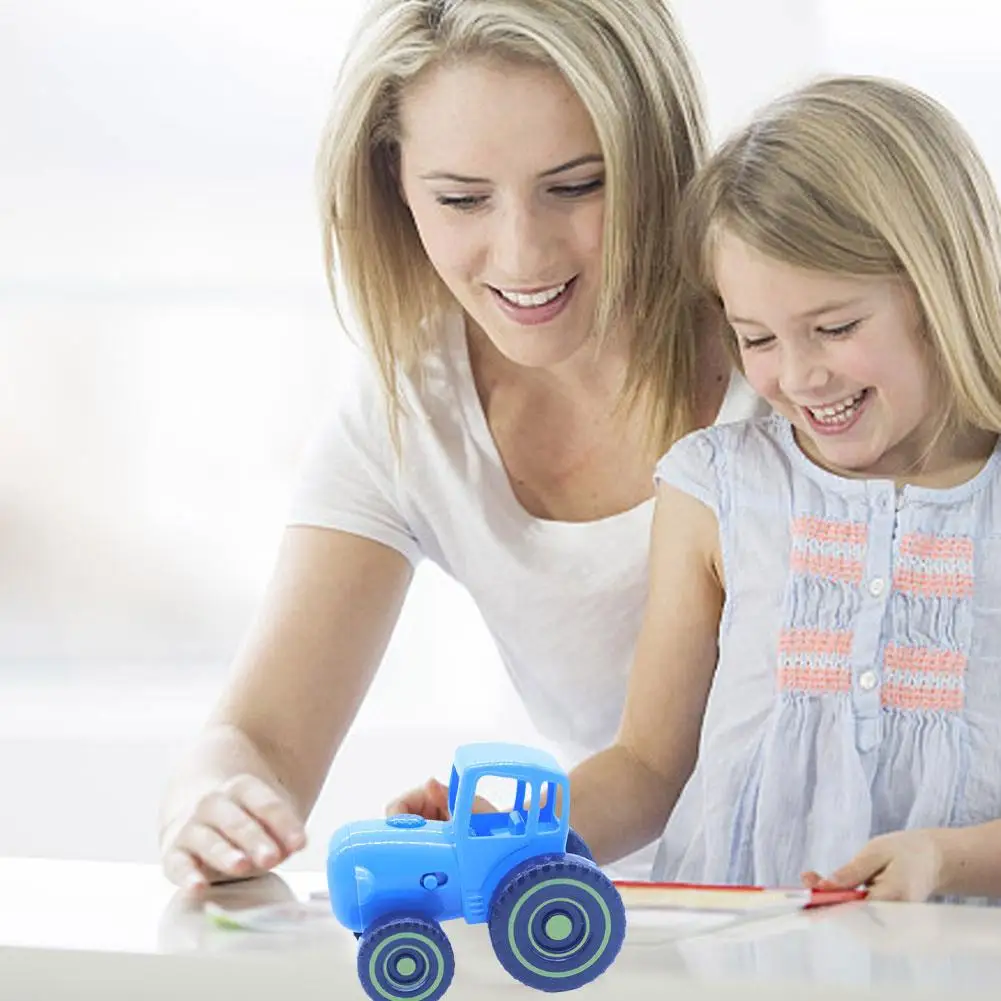 Mini Blue Tractor Car Toy With Music Educational Models For Children Birthday Gifts T3A3