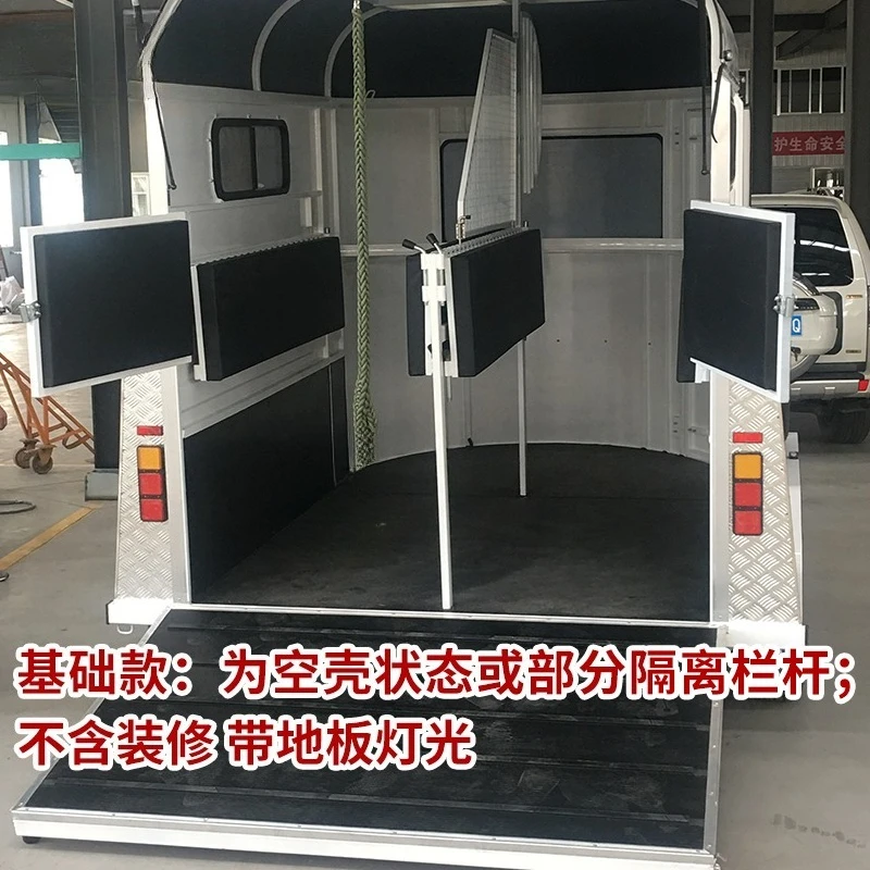 Przyczepa motocyklowa z podwójnym osią, zamknięta, do przewozu zwierząt, przyczepa motocyklowa dla psów, wytrzymała, wodoodporna.