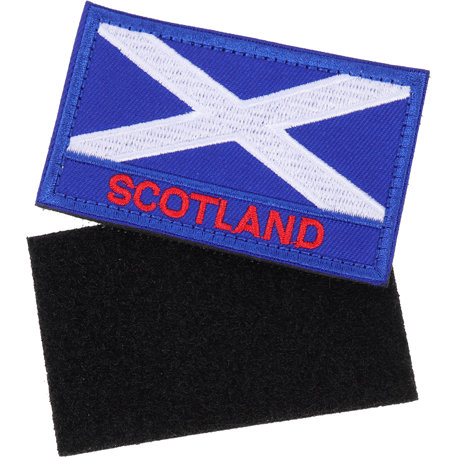 

2pcs Scotland Flag Cloth Patches Embroidered DIY Applique Adhesive Repair Clothing Accessories Washable Durability