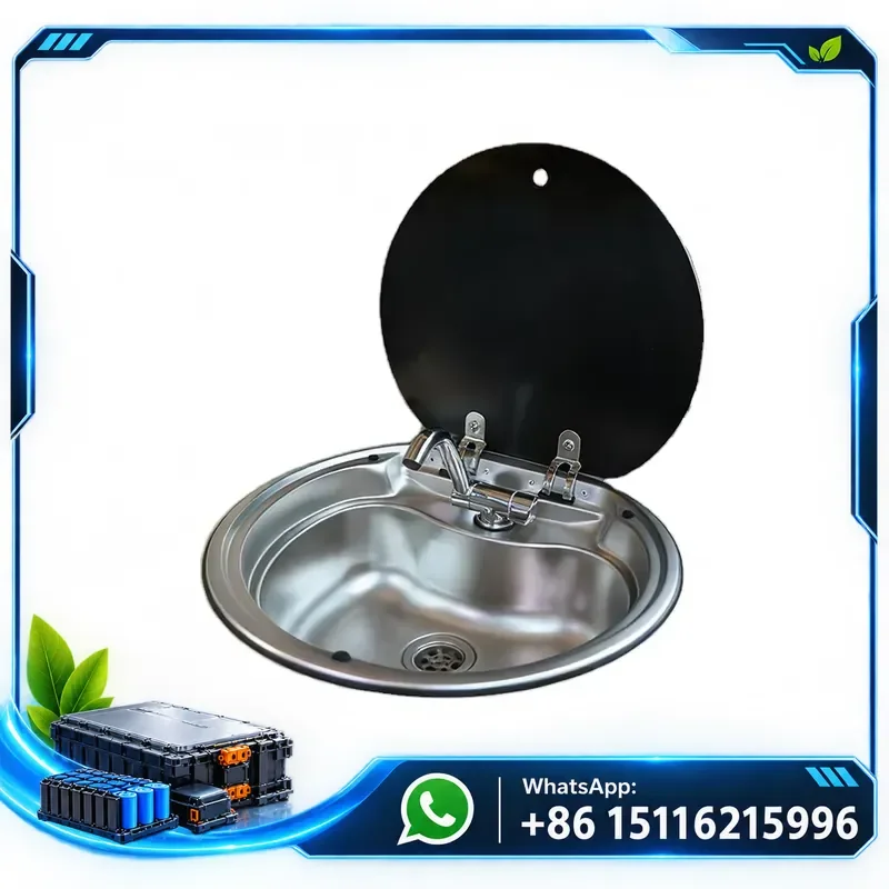 SUS304 RV sink, round black nano-coated wash basin with sealing cover, suitable for campers, RVs, ships, RV wash basins JDA