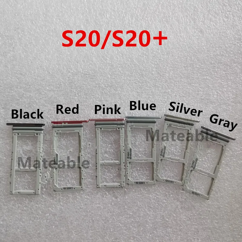 S 20 S20Plus Card Slots For Samsung Galaxy S20 Plus 4G 5G G980 G981 G985 G986 Dual SIM Tray Adapters Socket Holder Repair Part