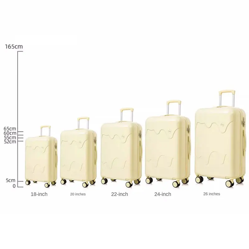 Small Fresh Luggage Foldable Cup Holder Side Hook Design Spinner Trolley Suitcase 18\