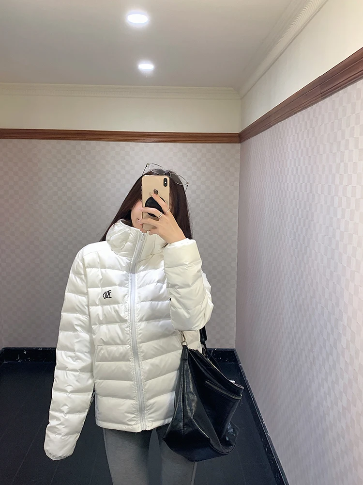 

MosesQueen Thickened Hooded Women's Cotton Jacket Lightweight Warm Inner Coat White Winter Outerwear Korean Style Commute