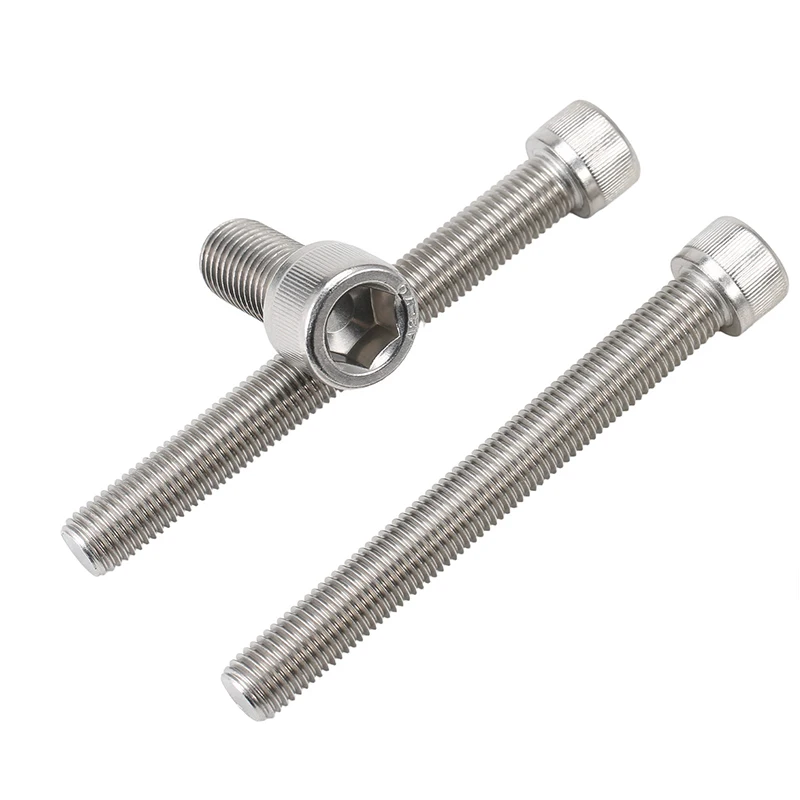 M5 M6 200mm Extra Long 304 Stainless Steel DIN912 Inner Hex Bolt A2-70 High Strength Industrial Fastener Screws 5/10pcs
