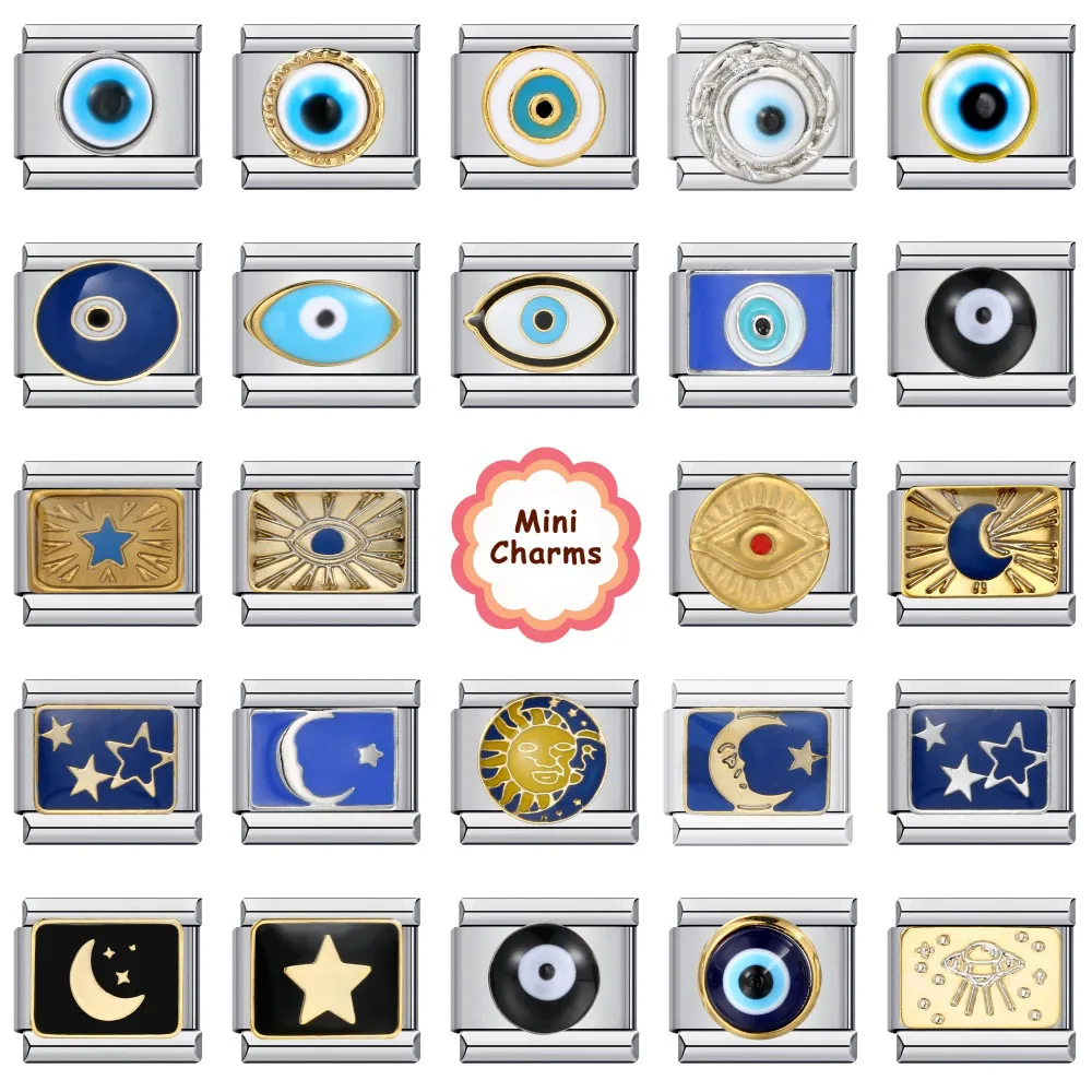 Новинка-2025-года-модная-синяя-глазурь-глаз-Солнце-Луна-звезда-очаровательные-итальянские-звенья-подходят-для-браслета-из-нержавеющей-стали-9-мм-изготовление-ювелирных-изделий-своими-руками