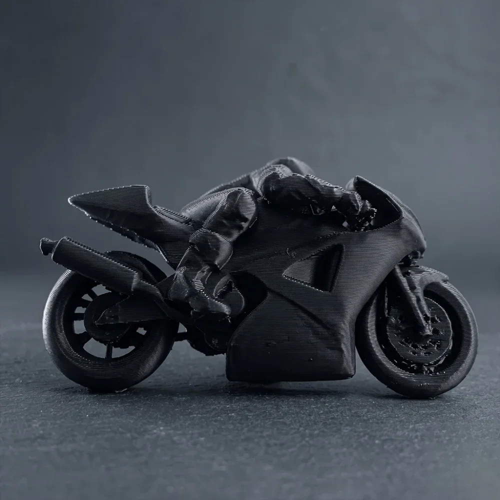 Coole Mini-Rennmotorrad-Figur, 3D-gedrucktes Schreibtisch-Ornament, Motorrad-Renn-Gaming-Schreibtisch-Bücherregal-Deko, DIY-Modell-Geschenke – Detail 7