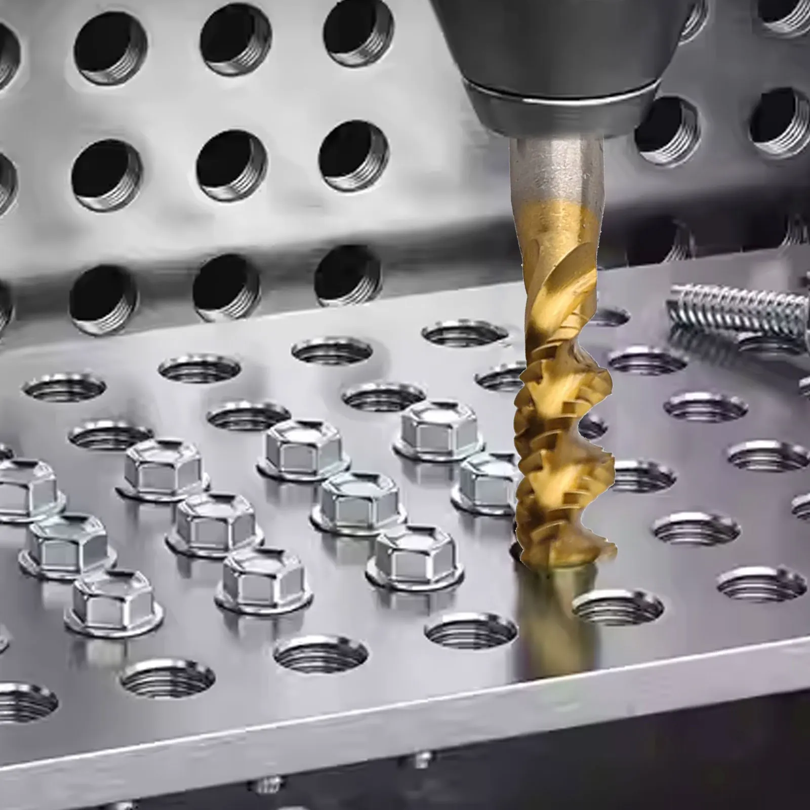 For CNC Machines For Drilling Machines High Speed Steel Tap For General Applications Wear-resistant Upward Chip Removal