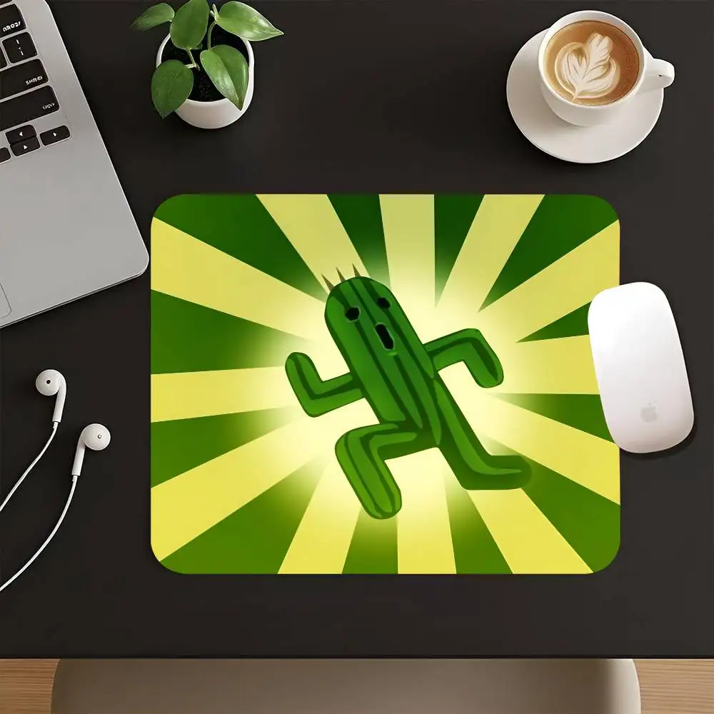 Final Fantasy Cactuar Mousepad Small LockEdge Mouse Pad For Gamers Computer Desk Pad Rectangular Anti-slip Rubber