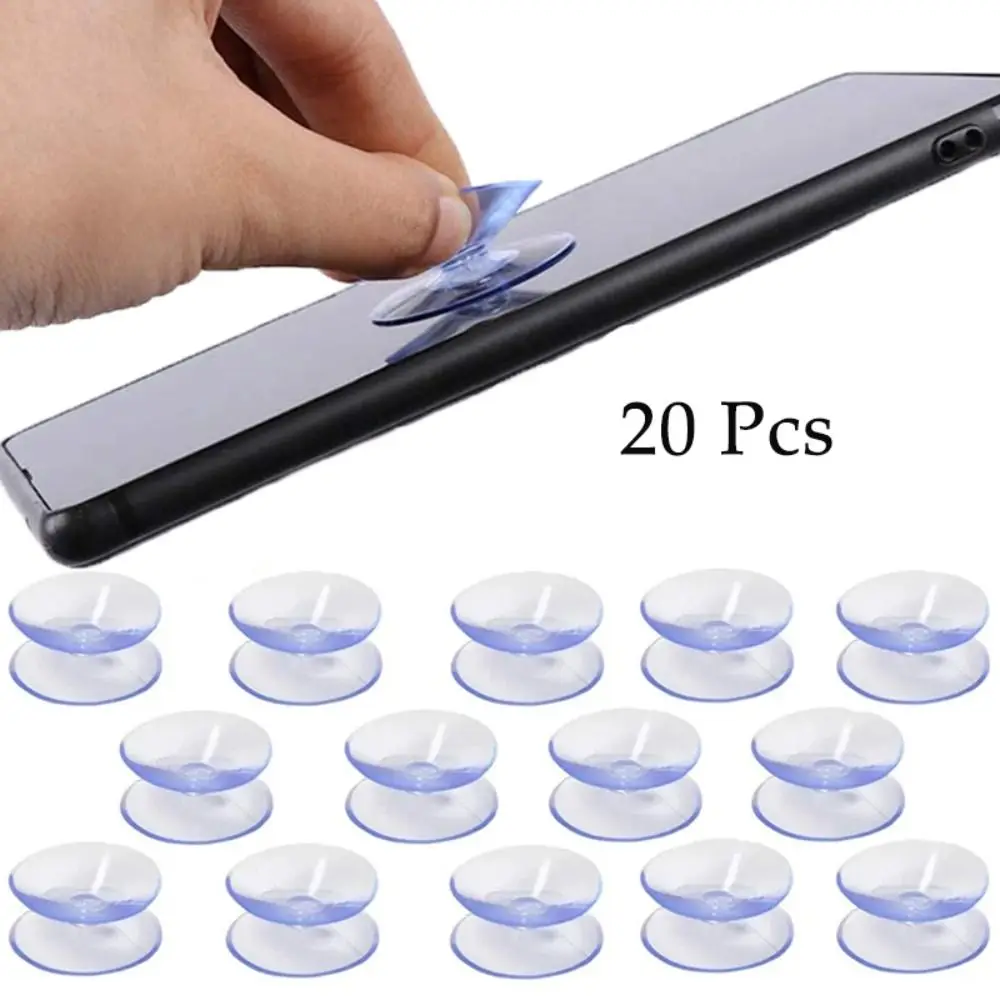 20Pcs Top Spacer PVC Double-Sided Suction Cup Vacuum Non-Slip Vacuum Suckers Reusable Transparent Sucker Pad Aquarium