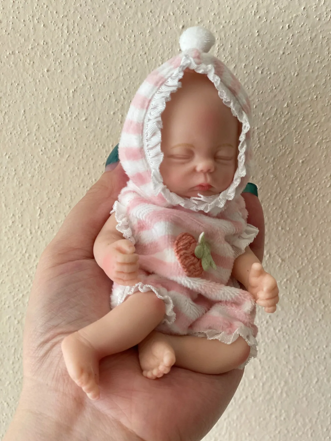 1 Pc Lifelike Mini Silicone Reborn Doll Handmade Bebe Newborn Doll Girl For Children Birthday Gifts