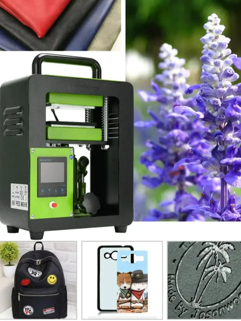 7ton Hydraulic Rosin Heat Press AP2047 with 2.4"x4.7" Dual Heating Plate and Pressure Gauge Portable Oil Wax Extracting Tool