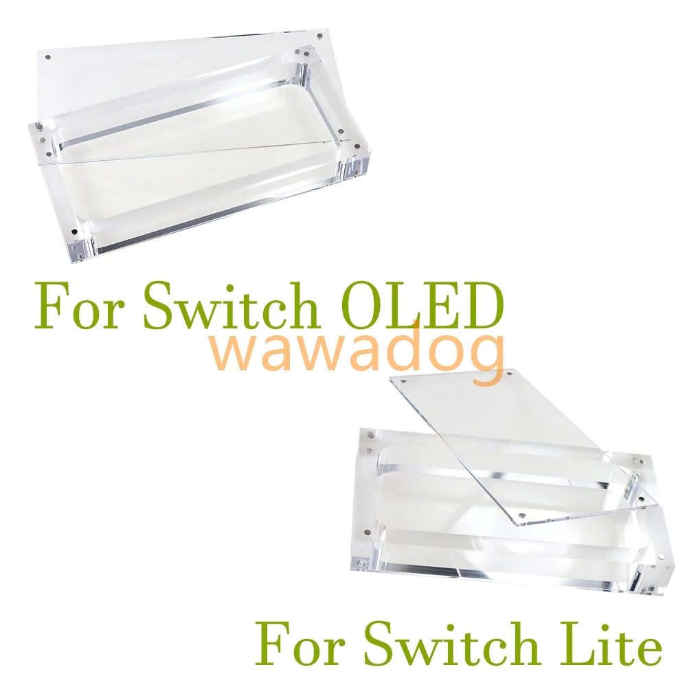 

1pc Transparent Storage Magnetic Acrylic Box For Switch Lite/OLED Game Console Cover Shell Box Display Stand Game Accessories