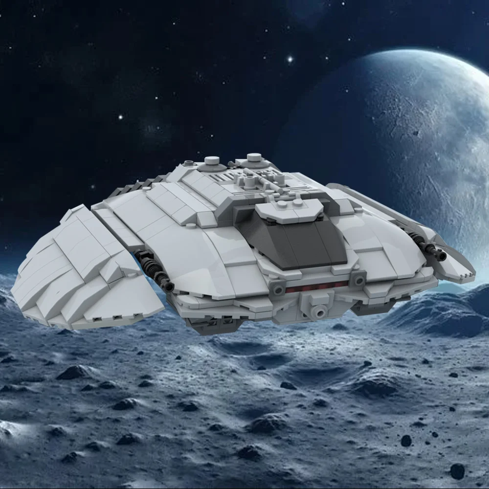 MOC Classic Battlestar Galactica Cylon Raider-Midi ladrillos modelo Cylon Raider-Midi nave espacial juguetes de ensamblaje de bloques de construcción