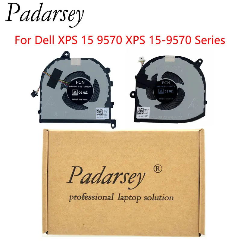 

Padarsy Replacement CPU GPU Cooling Fan for Dell XPS 15 9570 XPS 15-9570 Series Laptop DFS501105PR0T FKCH 008YY9 0TK9J1 TK9J1