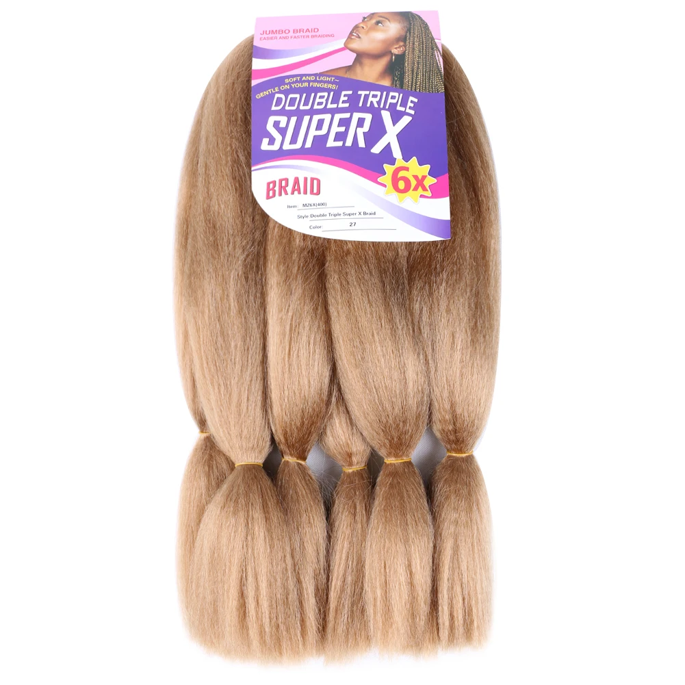 6 paquetes/lote de extensiones de cabello trenzado ombré, trenzas de fibra resistentes al calor de 24 pulgadas para tejido de ganchillo Afro Twist