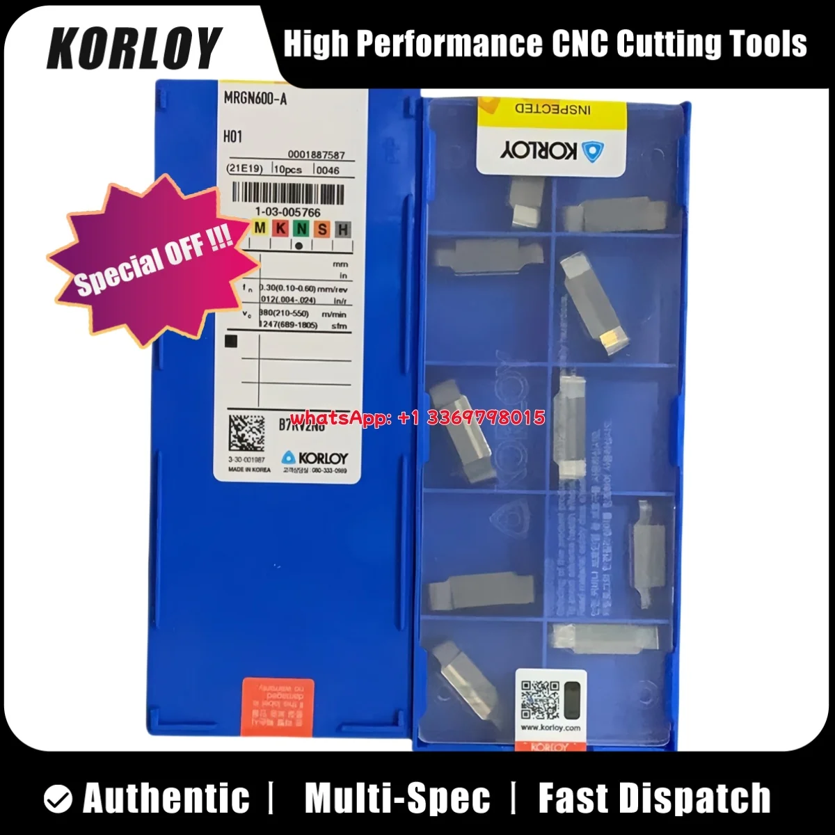KORLY الأصلي MRGN MRGN400 600 800 -A H01 الأخدود إدراج 10 قطعة