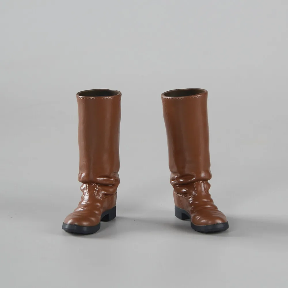 BROWN ART 1/6 مقياس الجندي أحذية طويلة، نموذج أحذية مجوفة لشخصية 12 بوصة