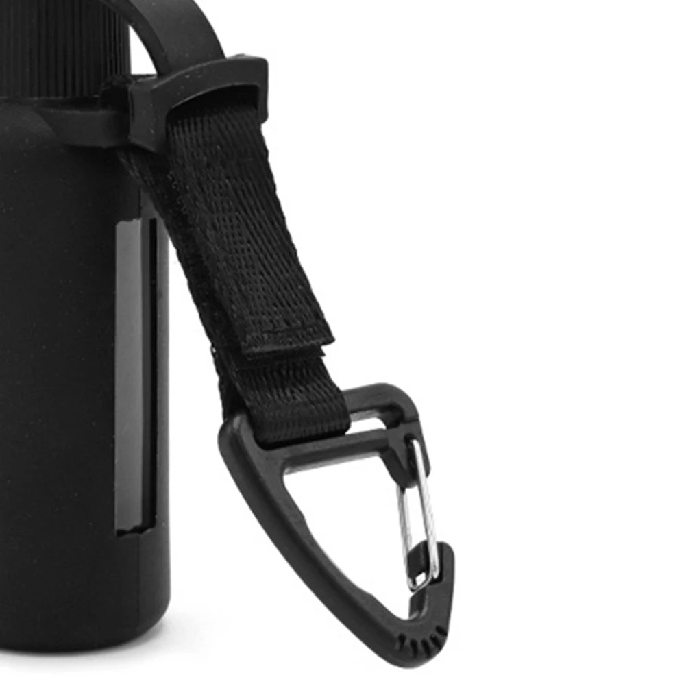 Botella de viaje de 50ml, botella pulverizadora recargable a prueba de fugas, pulverizador portátil con correa de gancho táctico para acampar al aire libre para líquidos