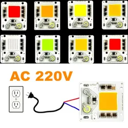 50W COB Źródło światła AC 220V Smart IC Bez potrzeby sterownika DIY Światło halogenowe COB LED Chip Lampa do oświetlenia zewnętrznego Żarówka LED Reflektor