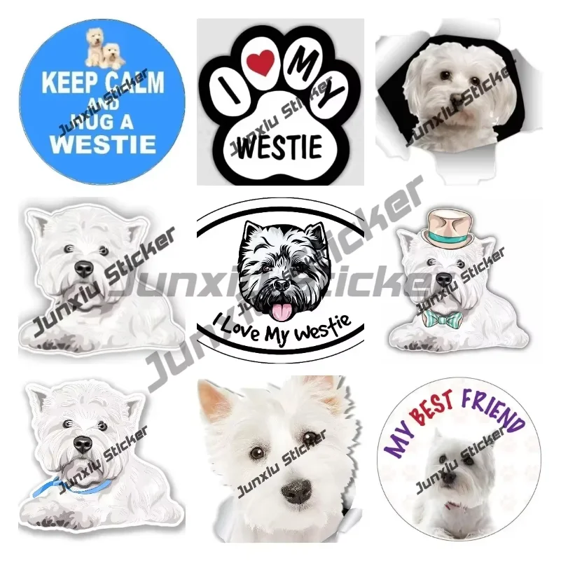 Westie Sticker I Love My Westie Vinyl Decal West Highland Terrier Dog Breed Bumper Sticker for Laptop Windows Trucks Accessories