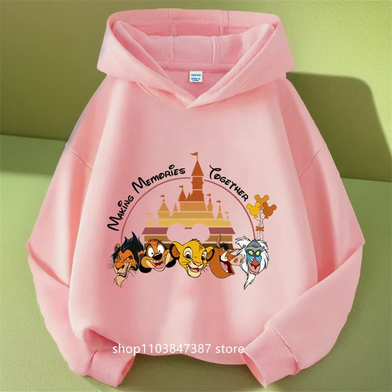قميص العرق roi Lion Simba pour enfants, garçon et fille, sweat à capuche + pantalon en peluche Kawaii, imprimé tendance #6