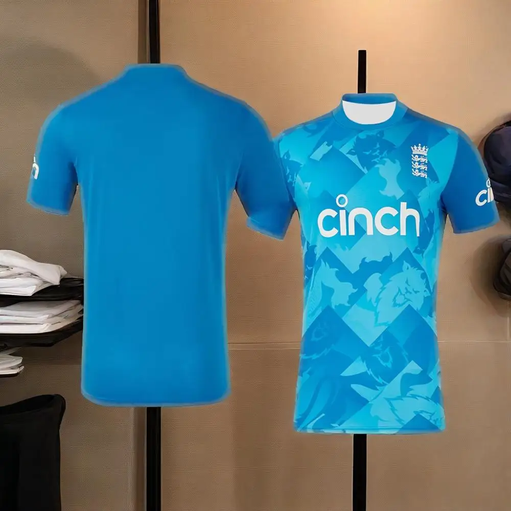 

Limited edition men's round neck sports short-sleeved T-shirt, 2025 England cricket clothing, outdoor sports tops, training wear