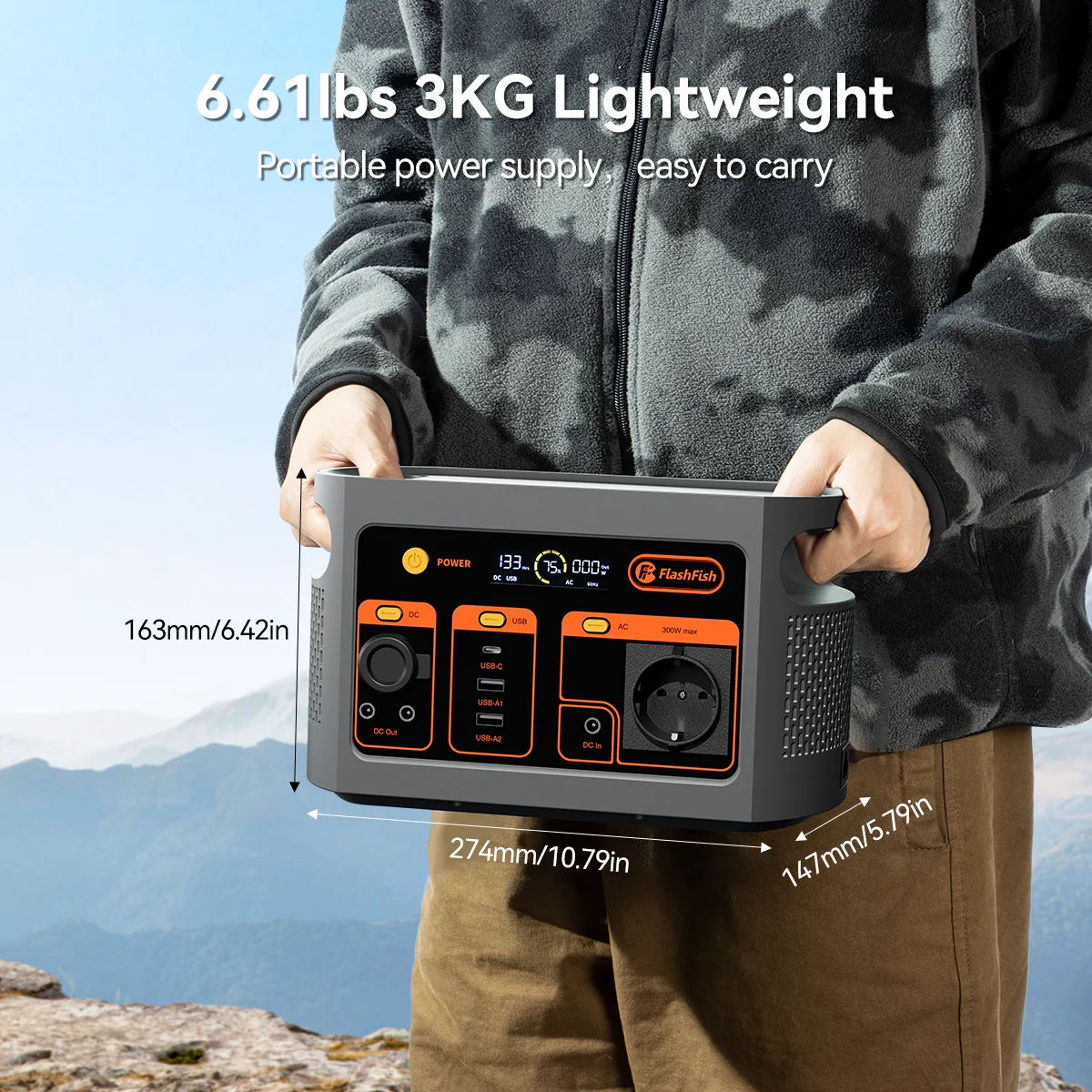 Portable Power Station 600W Ups - FlashFish E103, stazione di alimentazione portatile