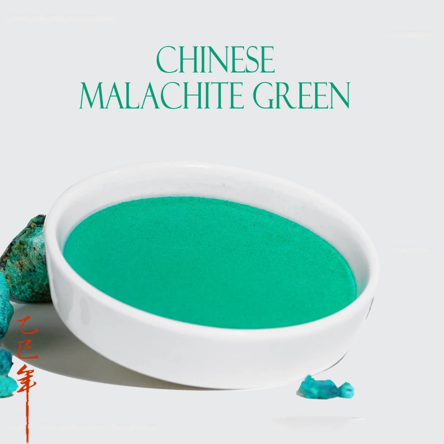 Artisanal Chinese Malachite Green Mineral Pigment - Traditional Air-Dried Pigment-Natural Color Variation,Discriminating  Artist