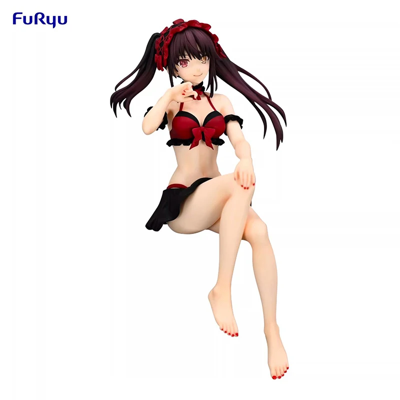 FuRyu Noodle Stopper DATE A LIVE IV Kurumi Tokisaki Swimsuit Style Ver. PVC 15CM Anime Action Figures Model Collection Toy