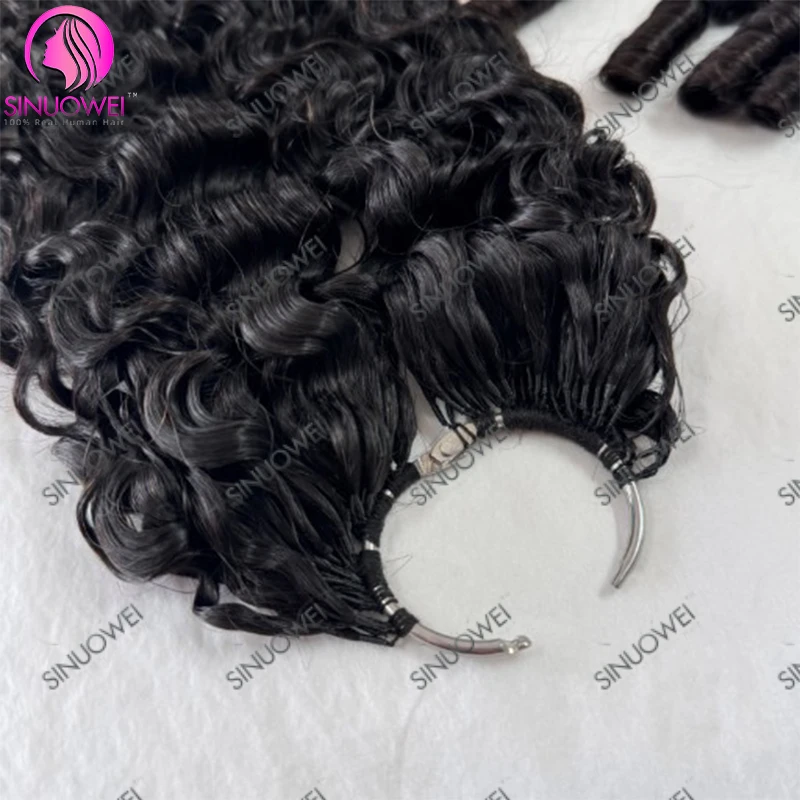 Cabello Rizado Crochet Birmano de 15A, Negro Natural, Paquetes de Cabello Rizado Suave como Pluma, Hecho a Máquina, Extensión 4