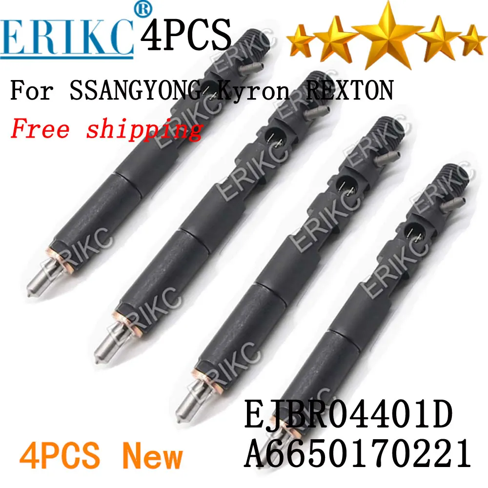 

4PCS EJBR04401D Fuel Injector Nozzle 4401D Common Rail Injector EJB R04401D for SSANGYONG Kyron REXTON 6650170221 A6650170221