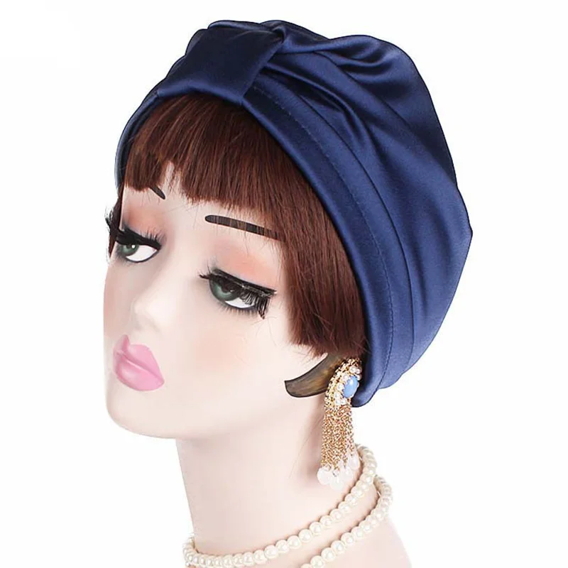 Birdtree 100% Mulberry Silk Bonnets Women  Double Layer Sleeping Night Cap Pure Silk Hair Wrap Beanie For Curly Girl A34401M