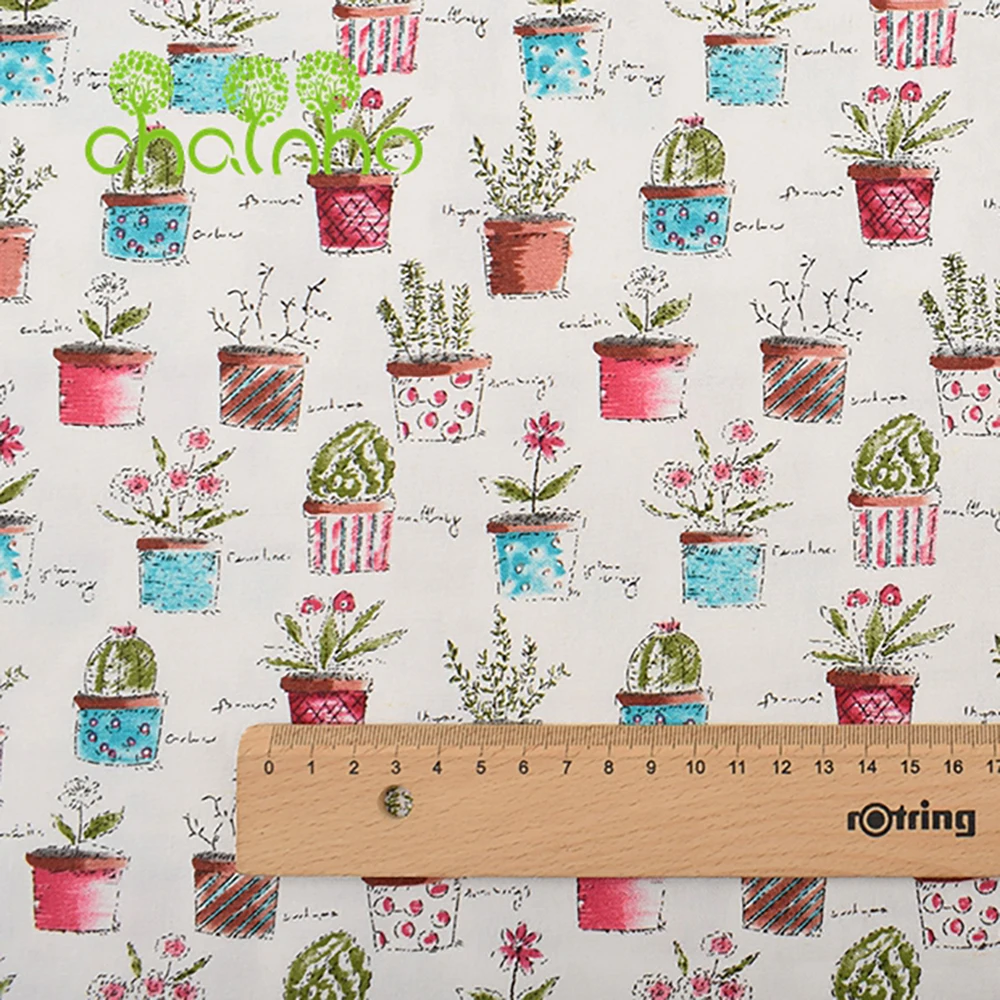 Chainho,Printed Cotton Linen F - Sewing Geotextile Fabric recension och pris