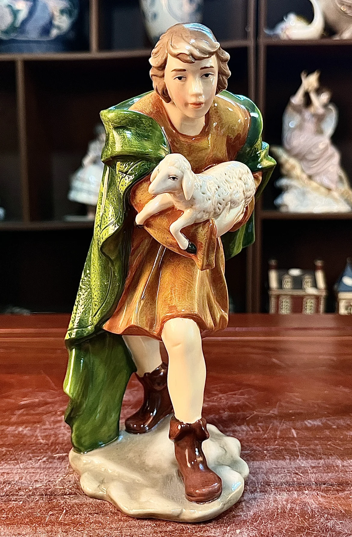 

Owell Ceramic Western Figures Sculpture Porcelain The Sheepherder Figurine Room Desktop Ornaments Home Creative Decoration Gifts