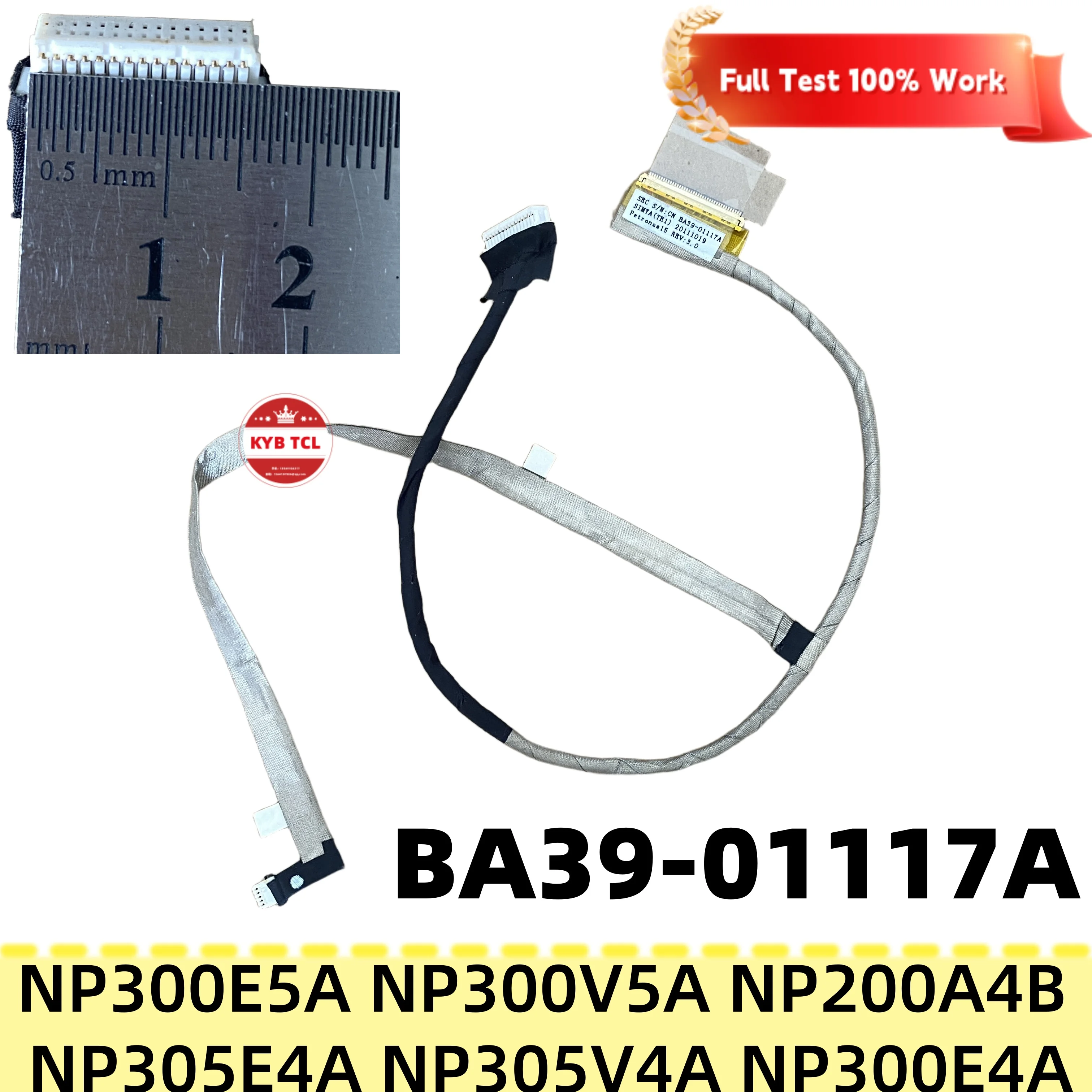 Cabo de Vídeo para Tela LCD de Notebook Samsung BA39-01117A para 300E 305E NP300 NP300E5A NP300V5A NP200A4B NP305E4A NP305V4A NP300E4A