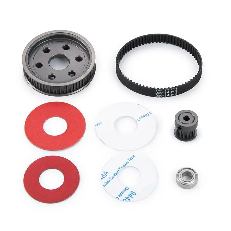 A48U Motor Gear Belt Drive Transmission Gears System for 1/10 Axial SCX10 SCX10II 90046 RC Crawler Car Parts(5.0mm)
