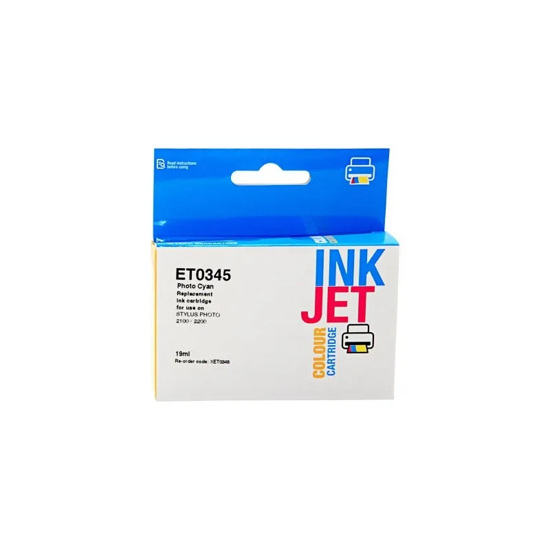 EPSON PH cyan E345 alternative ink cartridge, replaces C13T03454010 XET0345C imprimirbien.com