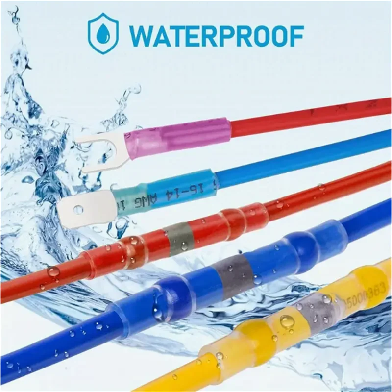 120/250pcs Heat Shrink Wire Connectors Waterproof Automotive Electrical Terminals Kit Crimp Connector Ring Fork Spade Splices image 2