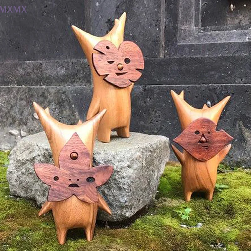 Imitation Wooden Statue Zelda Breath Of The Wild Figurines Resin Handwork Koroks For Game Lovers Home Decor Ornament