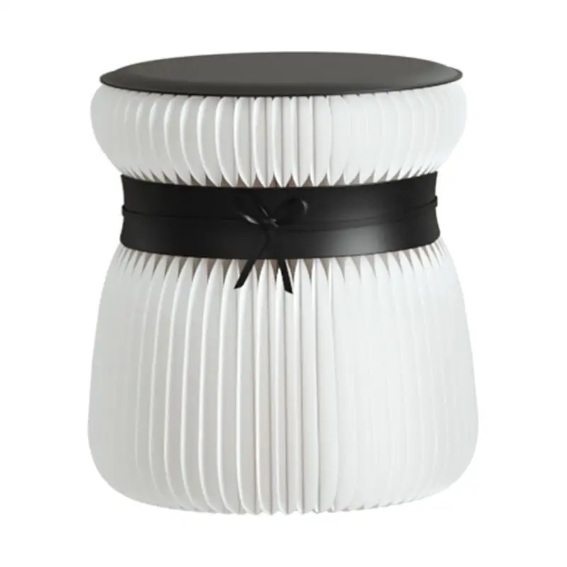 

Folding round stool household small shoe changing stool can be stacked