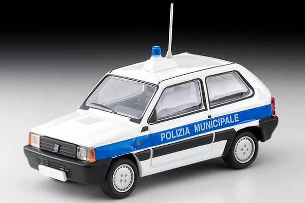 TOMICA TLV 1:64 N240a Fiat Panda POLIZIA Polizeia Fiat Panda, statisches Miniaturauto aus Legierung, Weihnachtsgeschenk für Gezeiten, Jungenspielzeug.