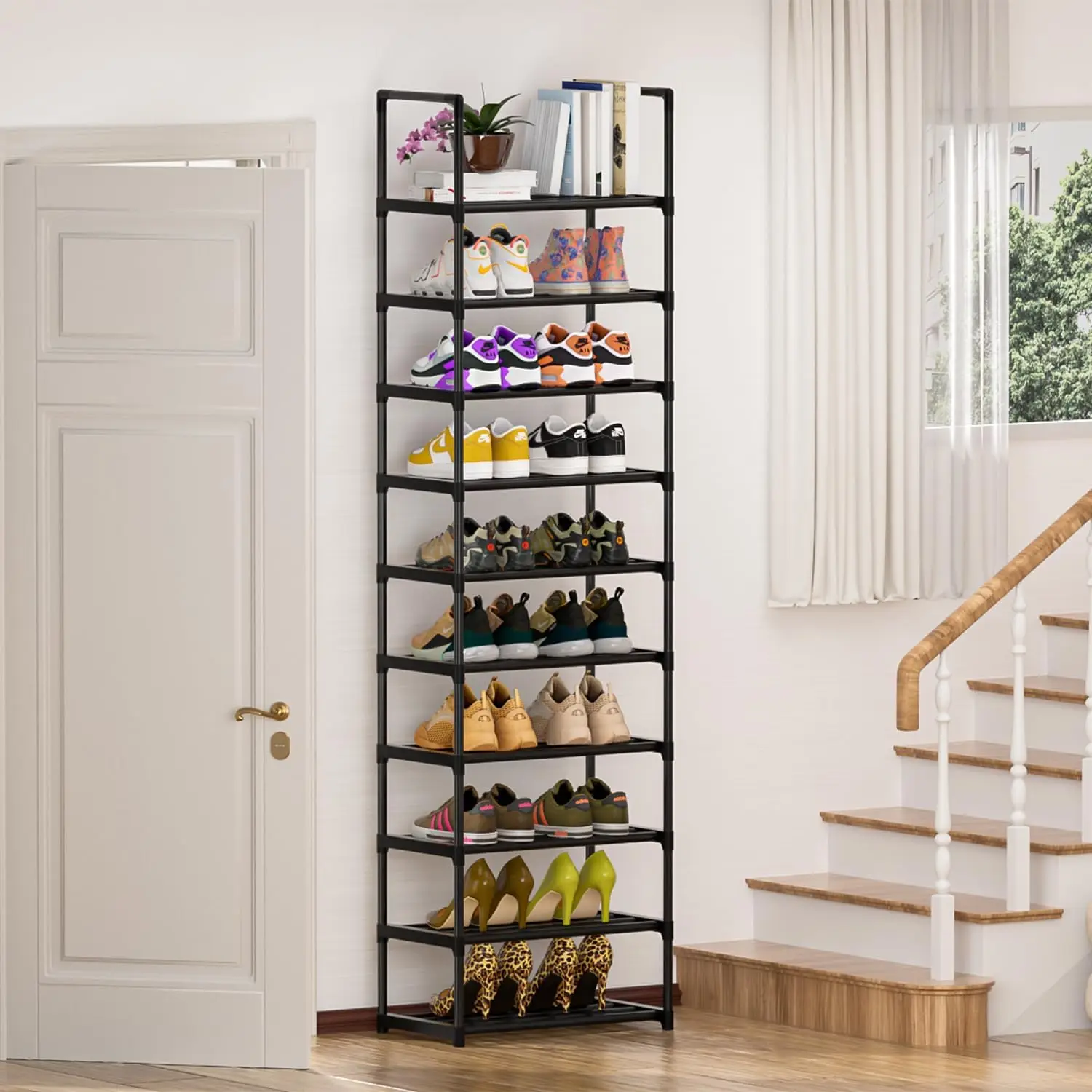 Shoe Rack  Sturdy Metal Shoe Rack Organizer Narrow Shoe Rack Shoe Racks for Closets Shoes Rack Shoe Stand Shoe Shelf