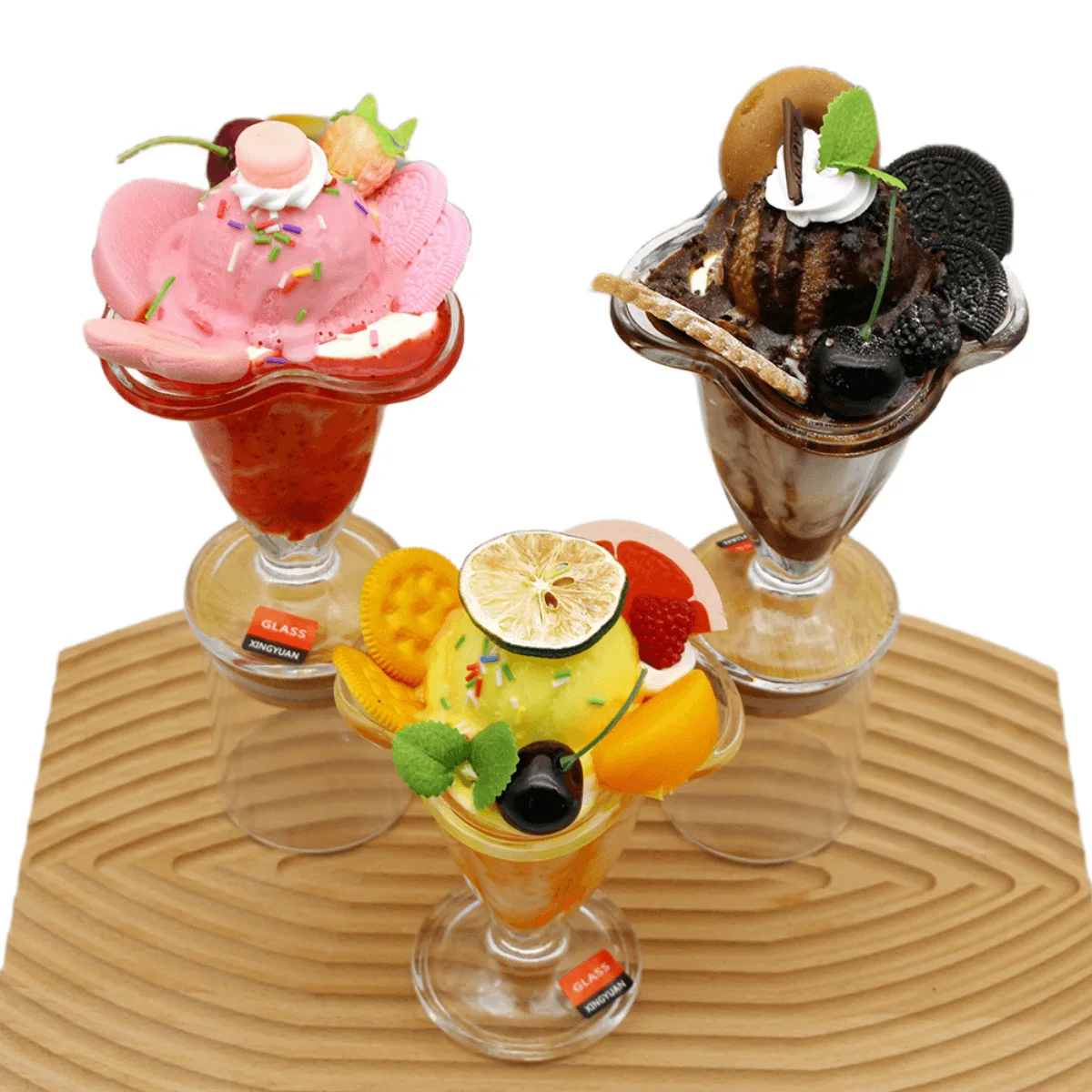 Fake Fruit Pudding Cup Jelly Cups Dessert Cups Clear Slanted Appetizer Cup For Cake Shop