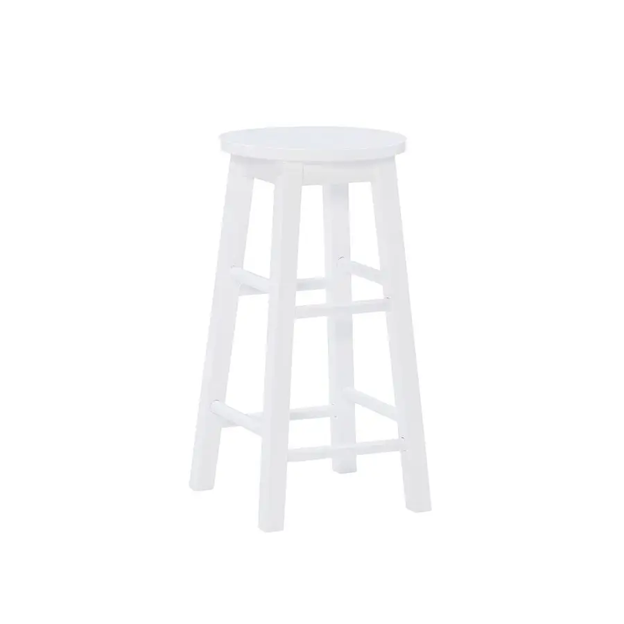 

White 24 Counter Stool with Round Seat by
