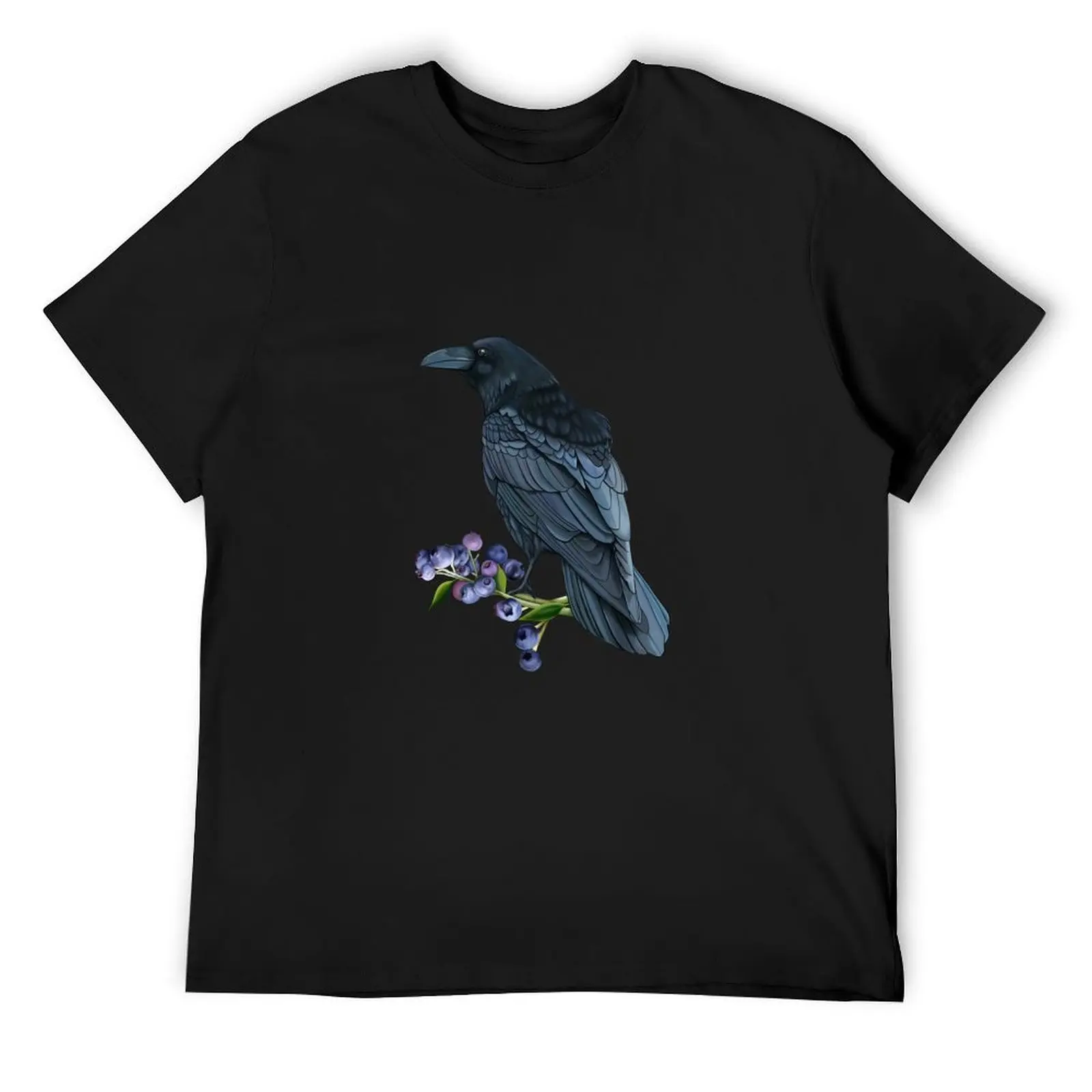 

Blueberry raven T-Shirt plus size tops valentines clothes affliction shirts man clothes oversized t shirt men